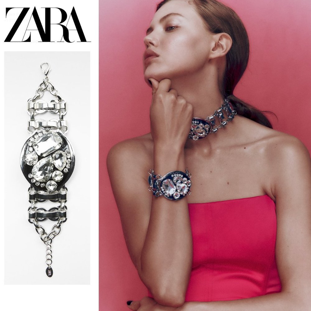 Zara Jewel Bracelet Silver NWT